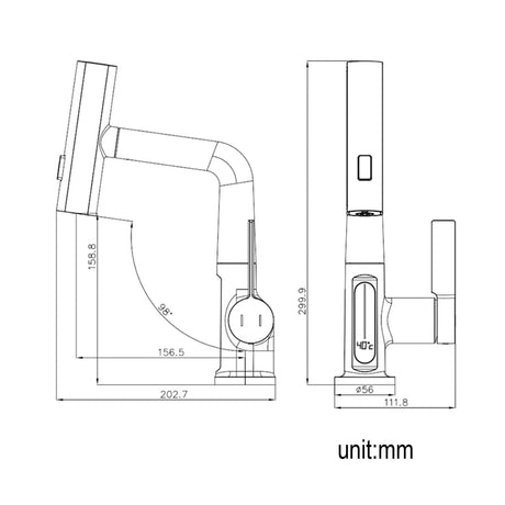Brass kitchen faucet with easy installation design