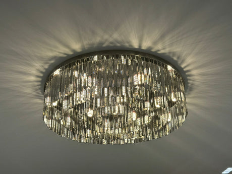 Tavian Chandelier - Iron and K9 Crystal Construction Detail