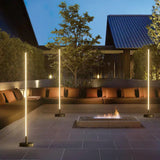 Solara Contemporary Outdoor Floor Lamp Stone-Inspired Design