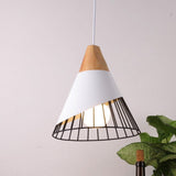Pendant Light with Painted Iron Construction