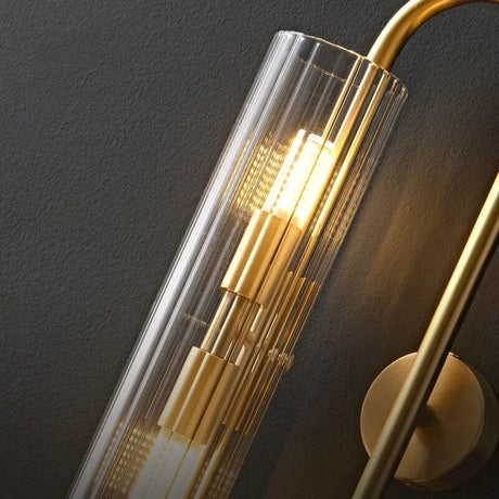 Vintage modern wall light with glass shade