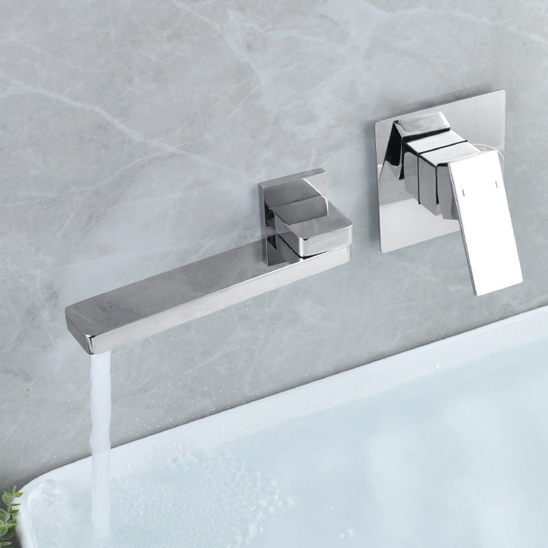 Wall mounted bathroom faucet with easy installation design
