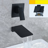Wall-mounted waterfall bathroom faucet for contemporary home interiors