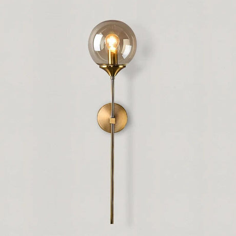 Glass orb wall lamp for kitchen decor