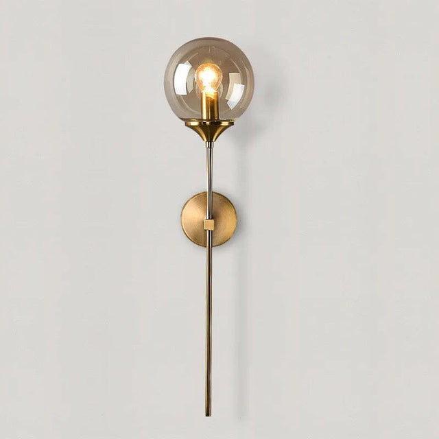 Glass orb wall lamp for kitchen decor