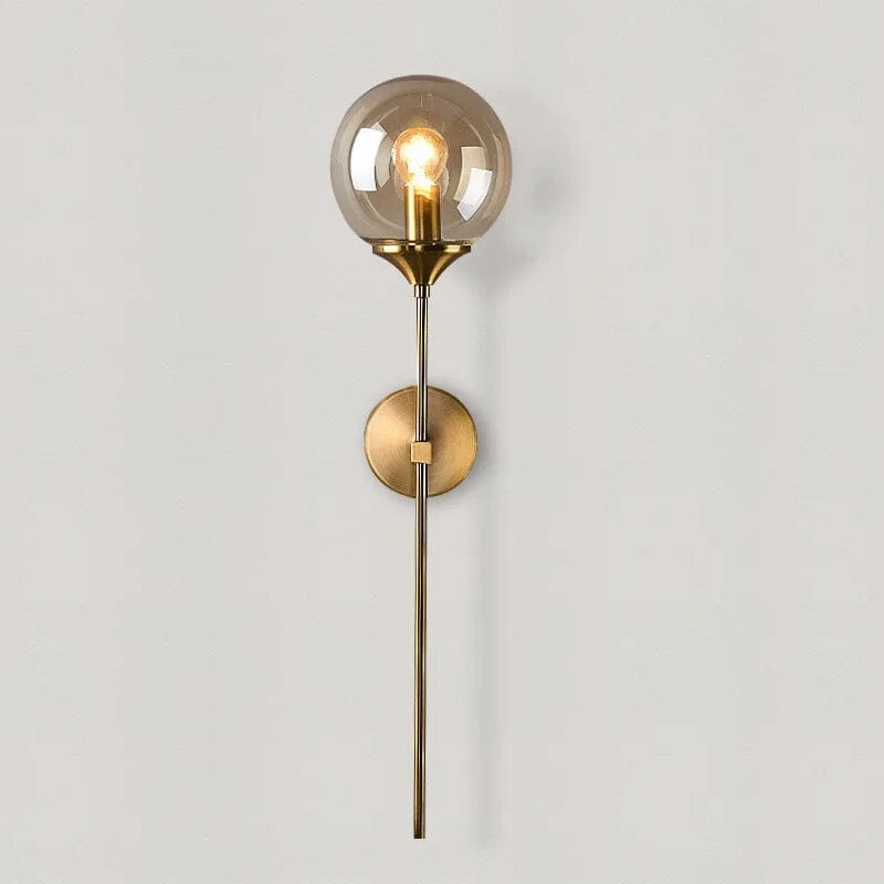 Glass orb wall lamp for kitchen decor