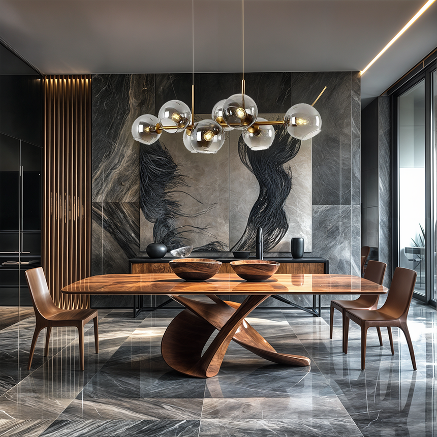 Aveline Bubble Glass Chandelier for Dining Room