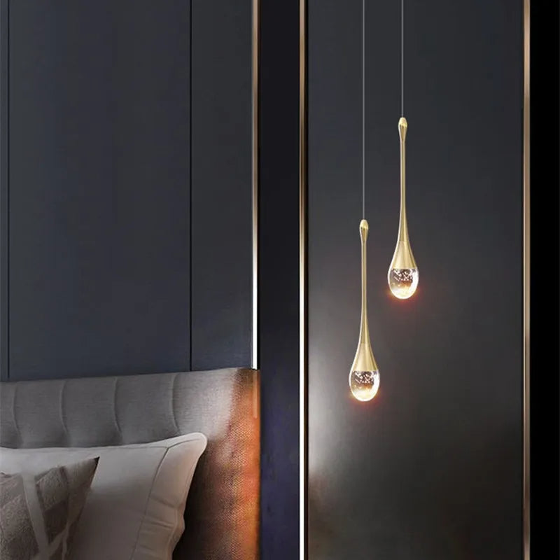 Glass Pendant Light with ambient lighting for hallway | OroDwell