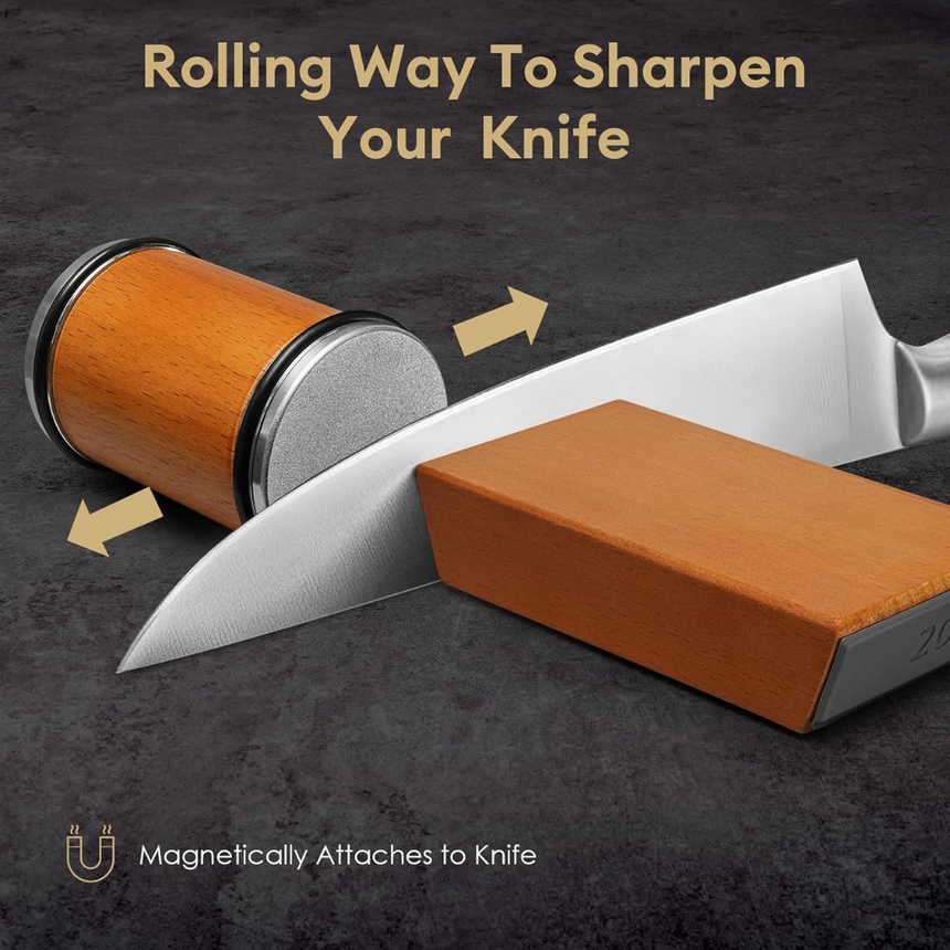 Kitchen tool for sharpening knives easily