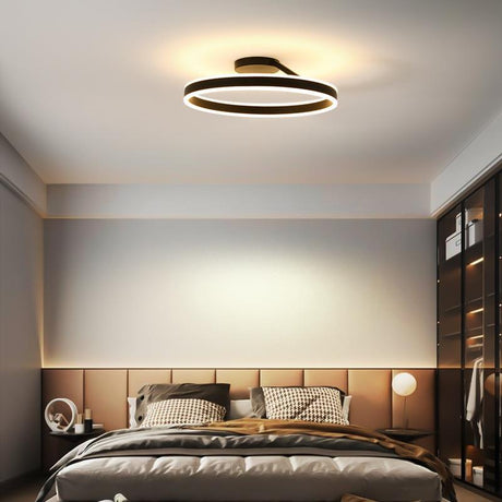 Cresta LED Ceiling Light Full Fixture Front View - OpalDwell