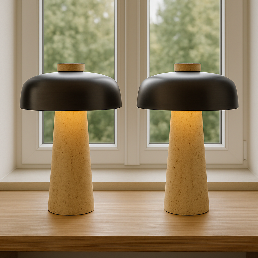 Warm ambient glow table lamp for bedside