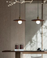 LumaNova Japandi Pendant Light wood and aluminum construction - OpalDwell