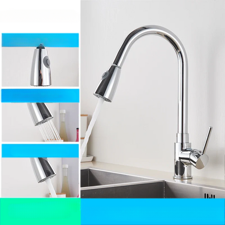 Brushed Nickel Kitchen Faucet Final Detail