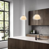 Luminex Double Glass Dome Pendant Light lifestyle room setting - OpalDwell