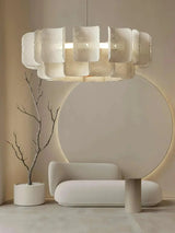Rattan Chandelier for Open Living Areas