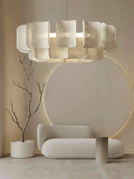 Rattan Chandelier for Open Living Areas