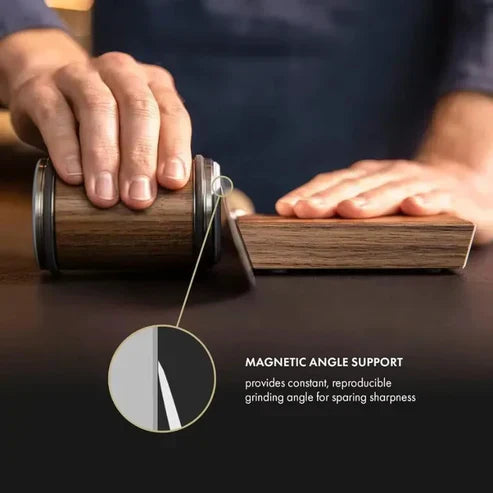 Rolling Knife Sharpener With 400 And 1000 Grit Diamond Discs - OpalDwell