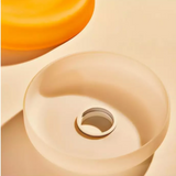 Halo Pendant Lamp round glass shade close-up view - OpalDwell