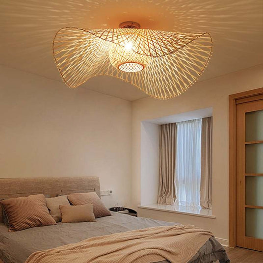 Rattan hanging lamp for living room