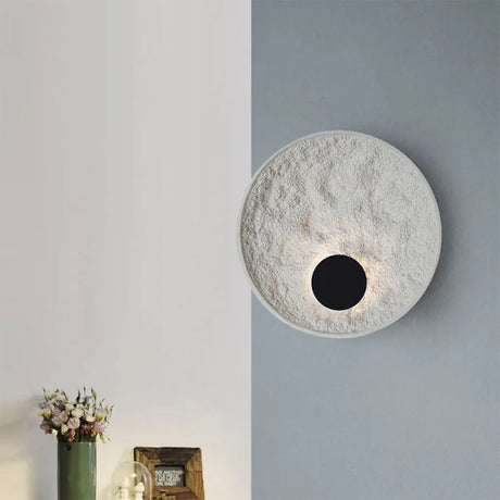LunaSphere Resin Wall Lamp lifestyle scene – hallway | OroDwell