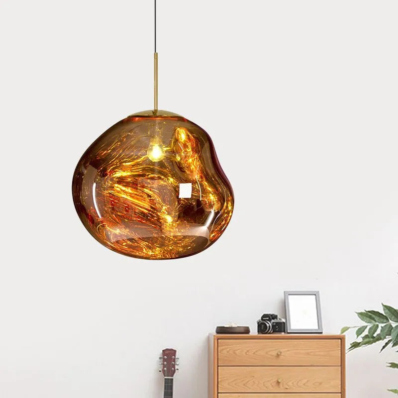 Translucent Glass Pendant Light Warm Glow