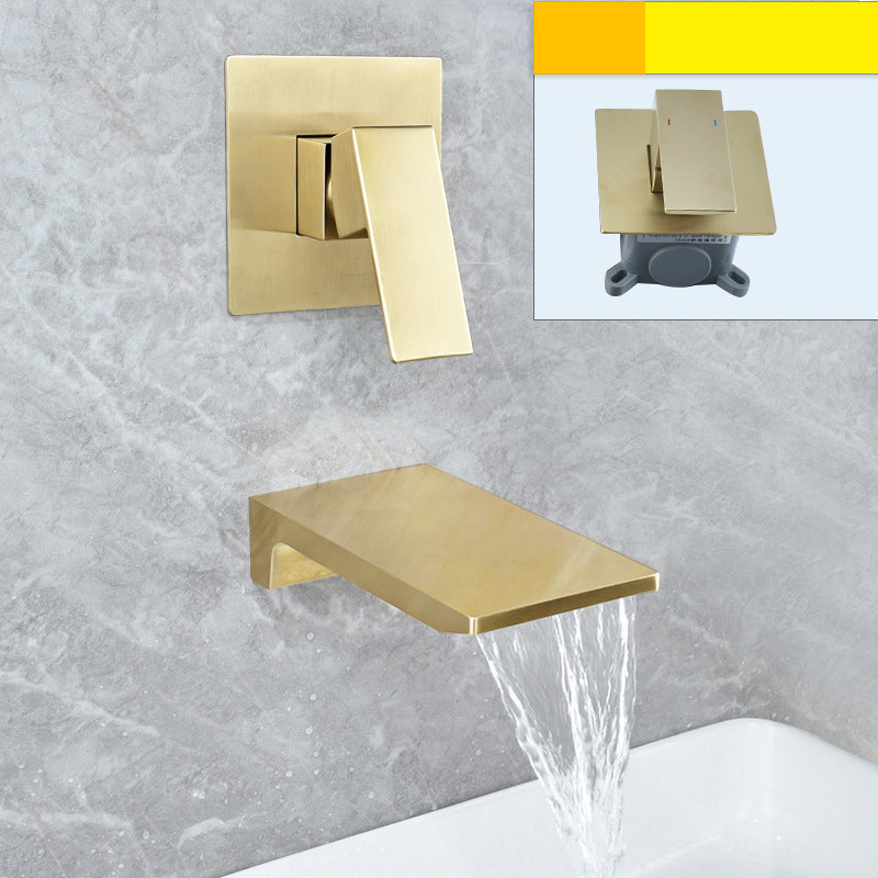 Wall-mounted waterfall bathroom faucet with easy installation design