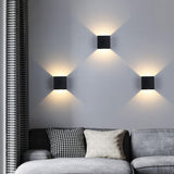 Steel wall lamp adjustable beam tilt close-up