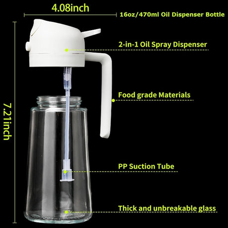Culina Kitchen Oil Sprayer For Home Cooking - OpalDwell