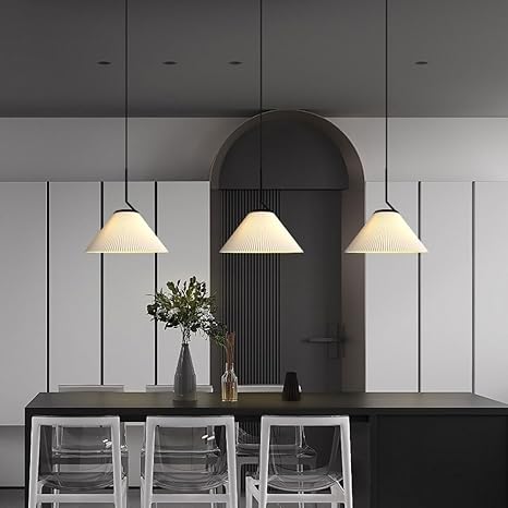 Fabric Pendant Light Pleated Silhouette Detail View - OroDwell