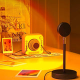 Projector Lamp Warm Sunset Light Pattern on Wall