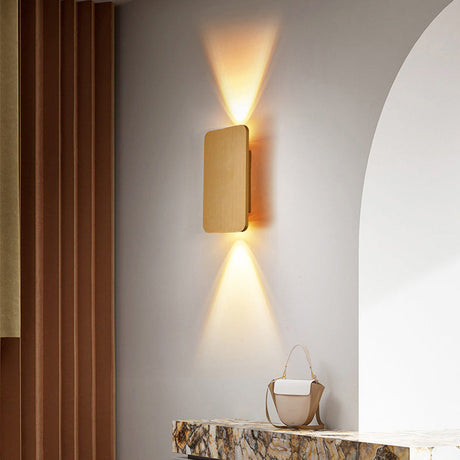metal rectangular wall lamp for living room accents
