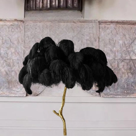Feather lamp for boutique interiors