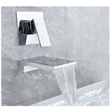 Wall-mounted waterfall bathroom faucet for small bathroom spaces
