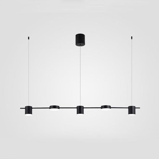Black and Gold Drum Pendant Light for Dining Room
