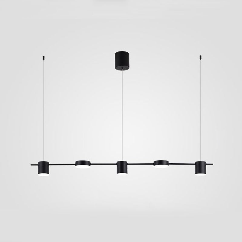 Black and Gold Drum Pendant Light for Dining Room