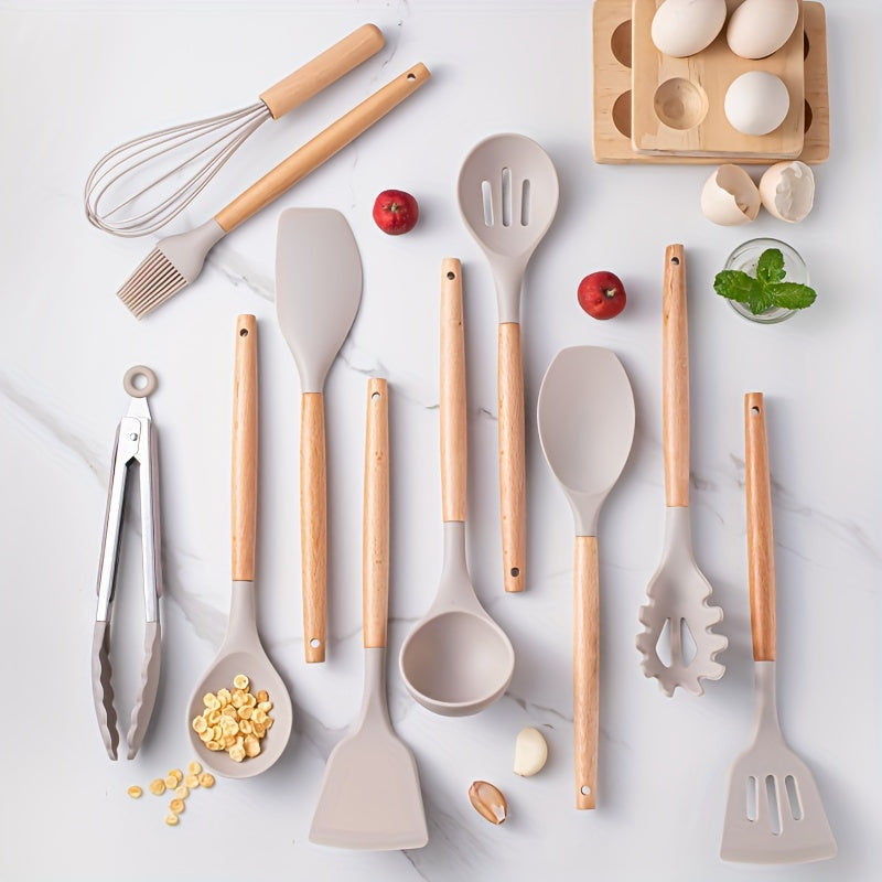 CulinaPro Silicone Cooking Tool Set lifestyle kitchen setting - OpalDwell