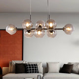 Aveline Chandelier Robust Metal Clear Glass Design