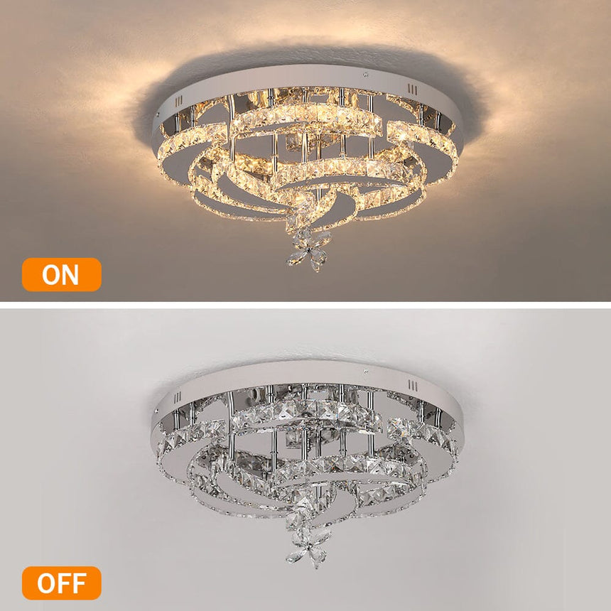 Crystal Ceiling Chandelier for Entryway Lighting