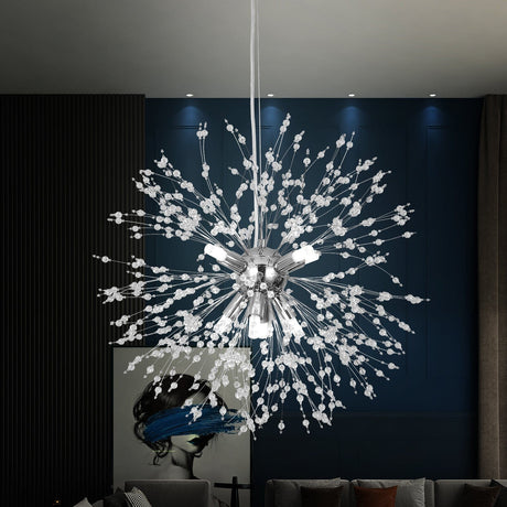 Crystal pendant light for dining room
