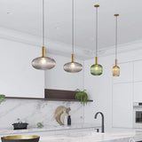 Aveline Pendant Light with Jewel-Tone Glass Colors