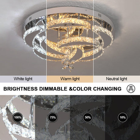 Roselle Chandelier Close-Up of Crystal Tiers