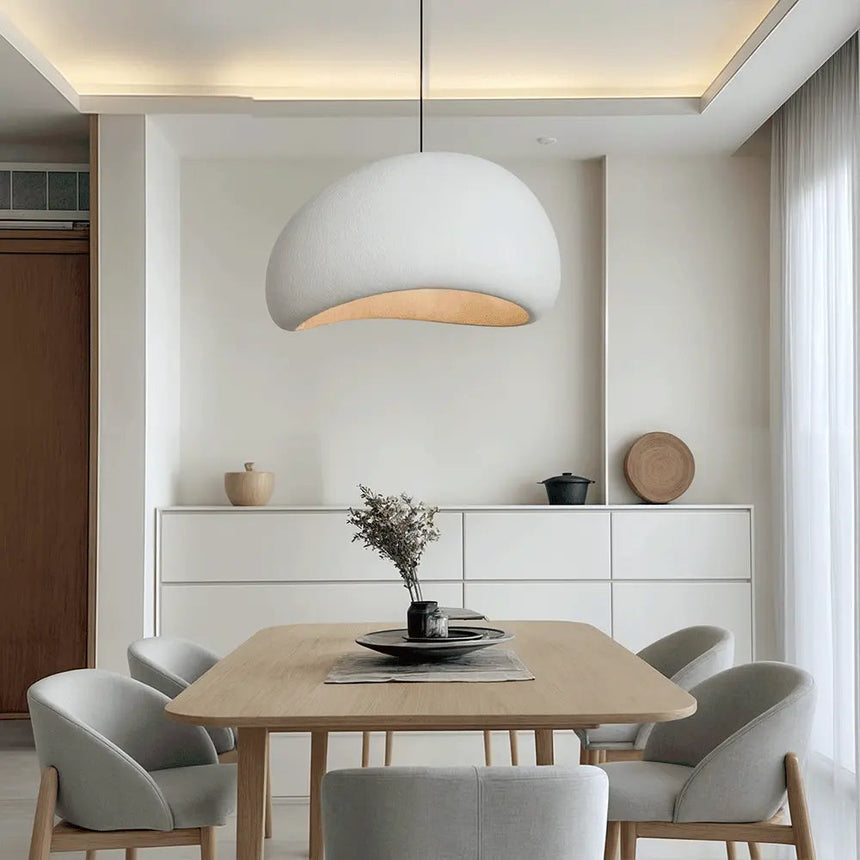 Bohemian ceiling fixture in living room decor
