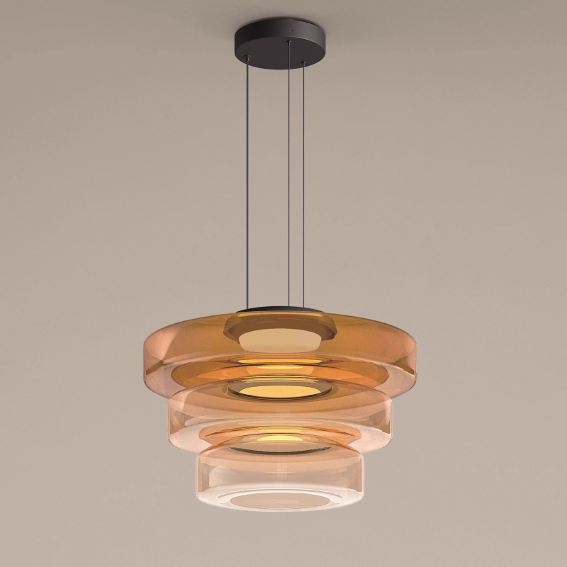 Bauhaus Glass Pendant Light Moon-Inspired Design