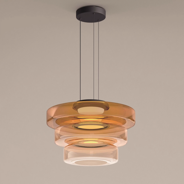 Asteron Bauhaus Glass Pendant Light Moon-Inspired Design