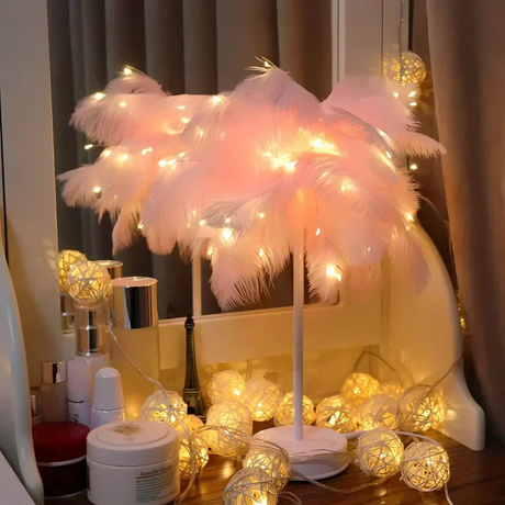 Lamp in cozy reading corner setting