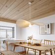 Rowan fabric pendant light additional angle view
