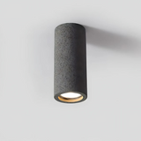 Stone and Metal Ceiling Lamp for Transitional Interiors