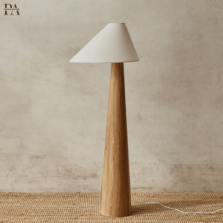 Floor Lamp Solid Wood Frame Warm Glow