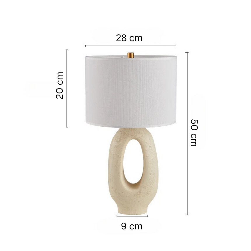 Warm white table lamp with modern plated finish