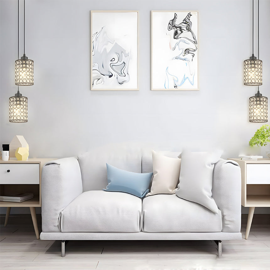 Crystal geometric pendant lamp for modern homes
